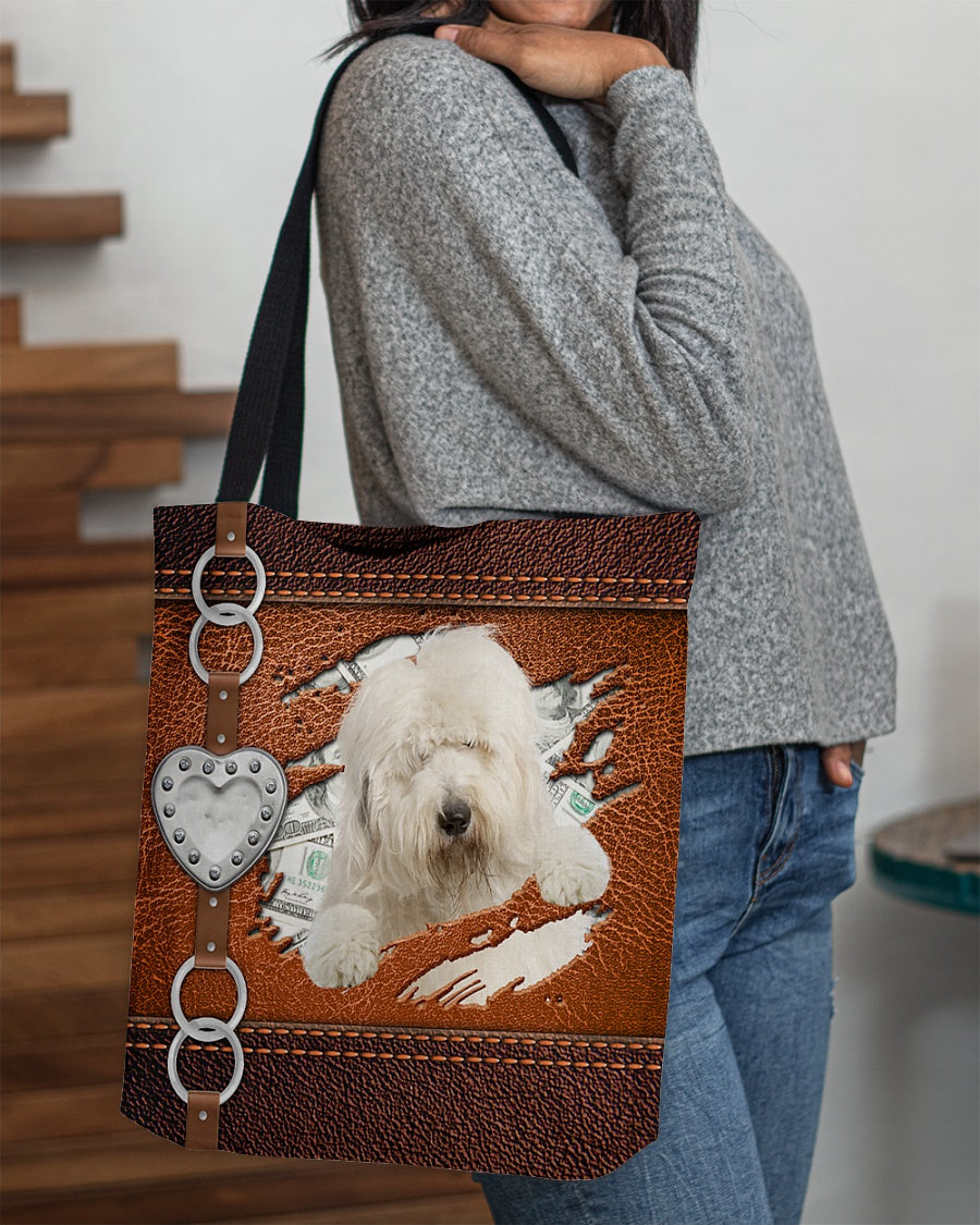 Old English Sheepdog-Let Me Go Out -Cloth Tote Bag