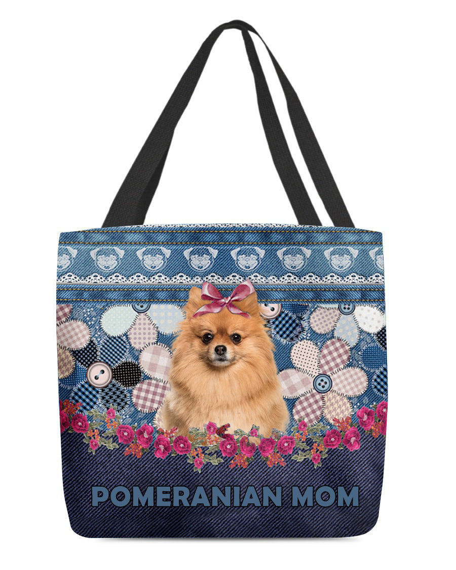 POMERANIAN (2)-Flower Jean Gift for you-Cloth Tote Bag