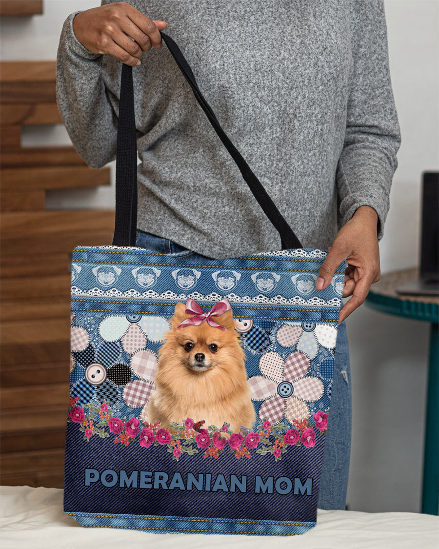 POMERANIAN (2)-Flower Jean Gift for you-Cloth Tote Bag