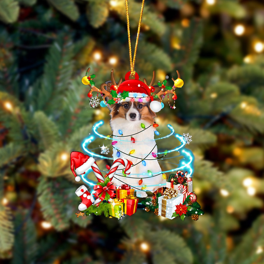 Papillon-Christmas Candy&amp;Gift-Two Sided Ornament
