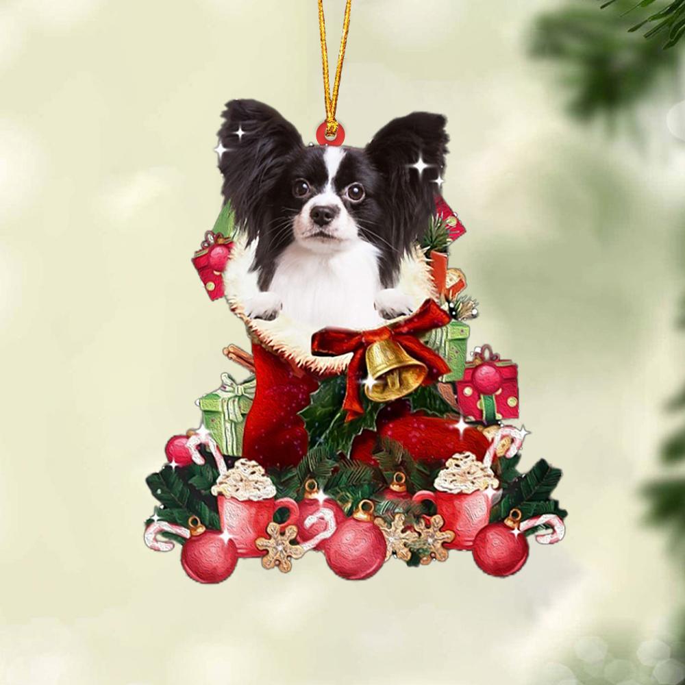 Papillon 3-Red Boot Hanging Ornament