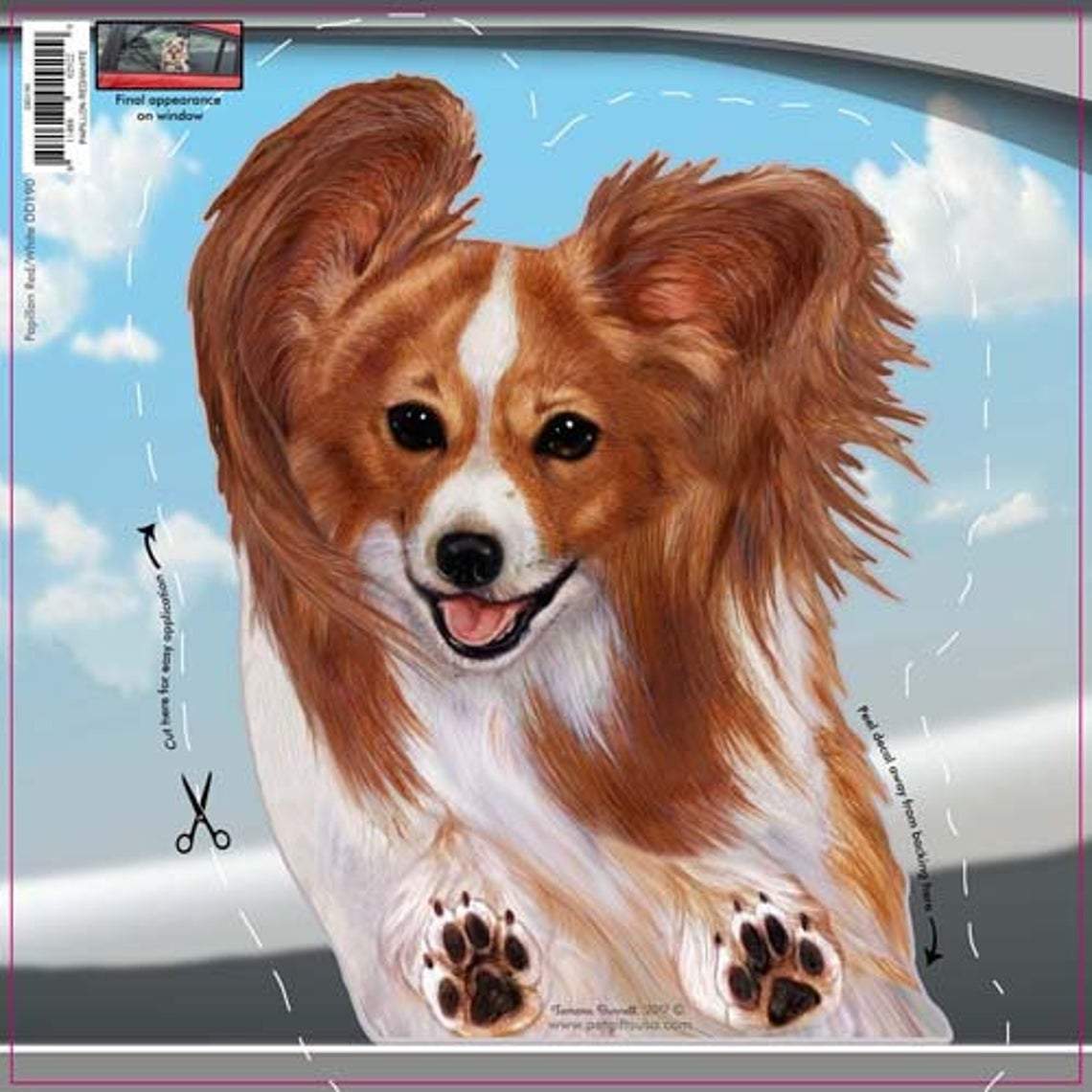 Papillon-On The Move Window Car Sticker