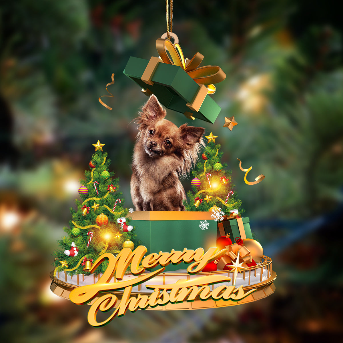 Papillon-Christmas Gifts&amp;dogs Hanging Ornament