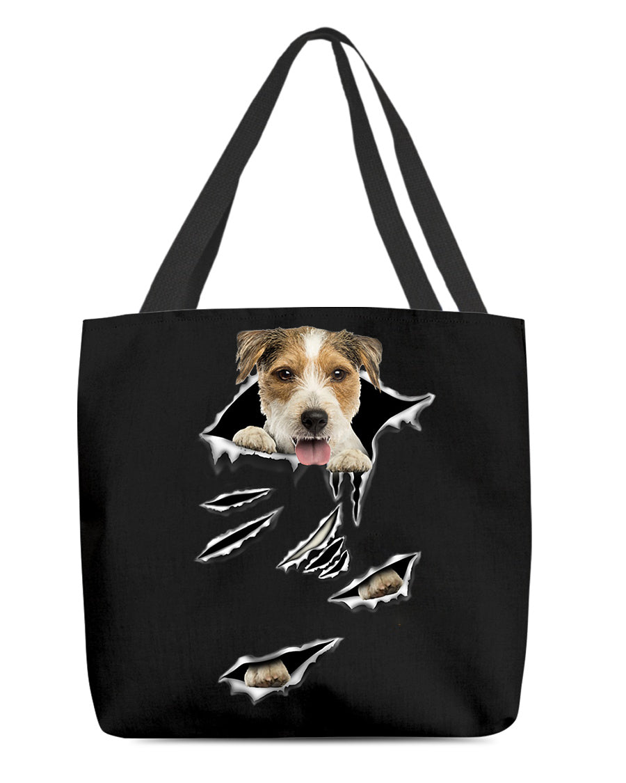 Cracks-Parson Russell Terrier-Cloth Tote Bag