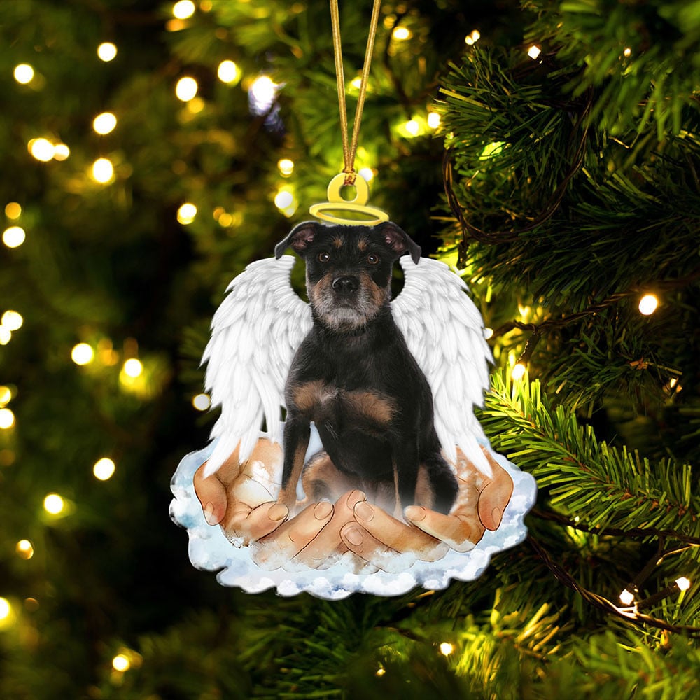 Patterdale Terrier-In The Hands Of God Xmas-Two Sided Ornament
