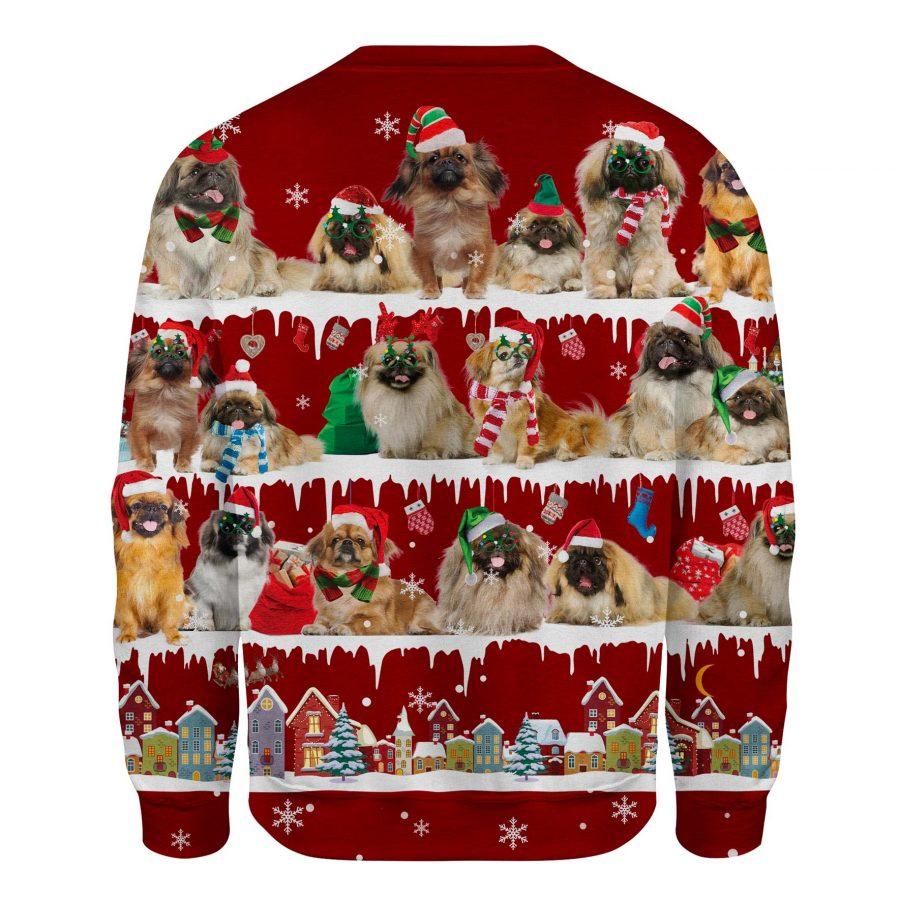 Pekingese - Snow Christmas - Premium Sweatshirt