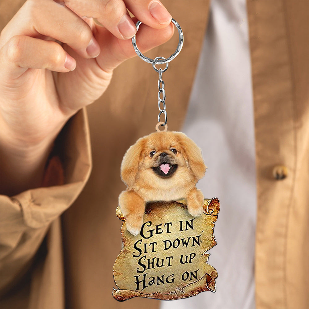 Pekingese get in Keychain