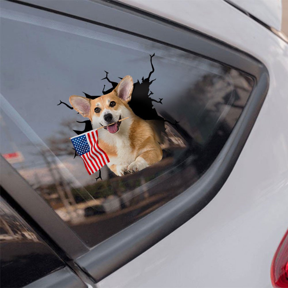 Corgi car sticker clearance