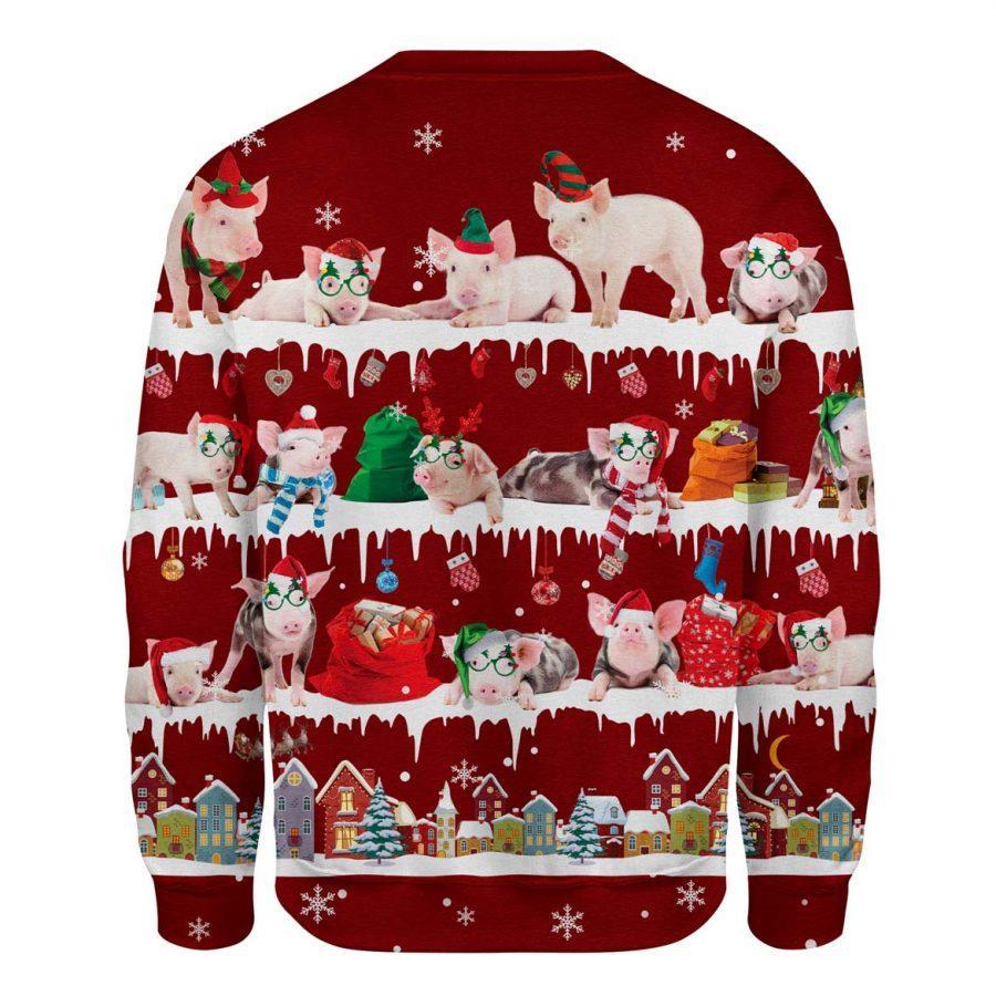 Pig - Snow Christmas - Premium Sweatshirt