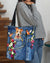 Pitbull-Cardinal & Cross Flower Cloth Tote Bag