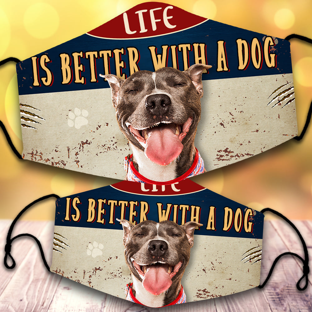 Pitbull-Life Is Better With A Dog-Veil