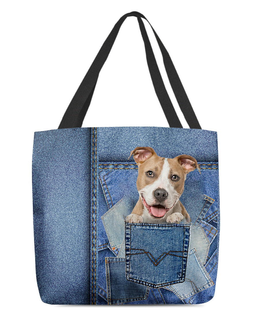 Pitbull-in pocket2-Cloth Tote Bag