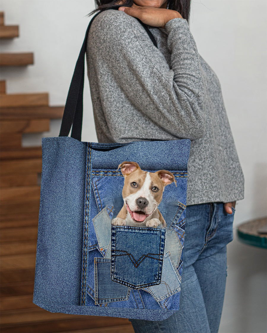 Pitbull-in pocket2-Cloth Tote Bag