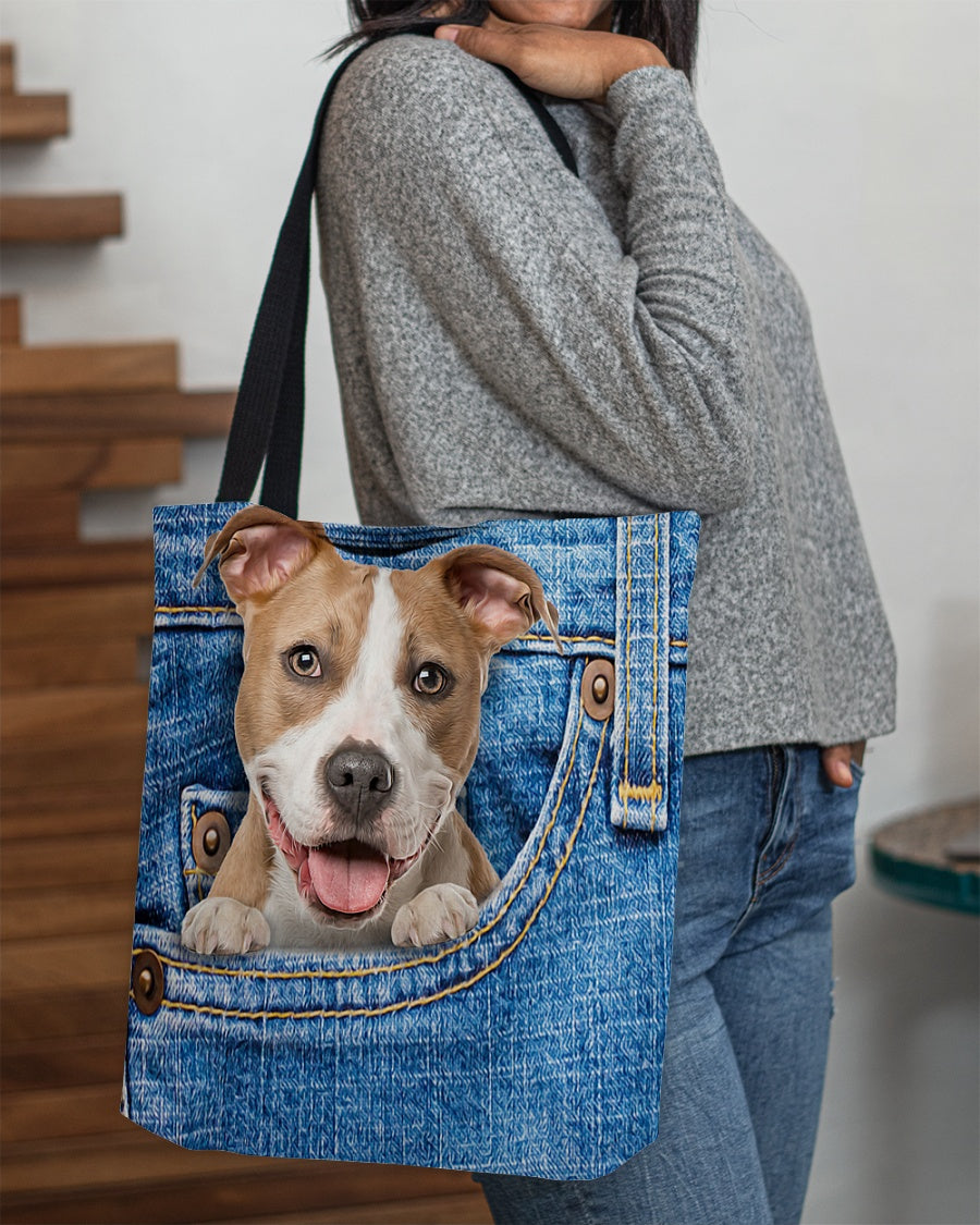 Pitbull-in pocket-Cloth Tote Bag