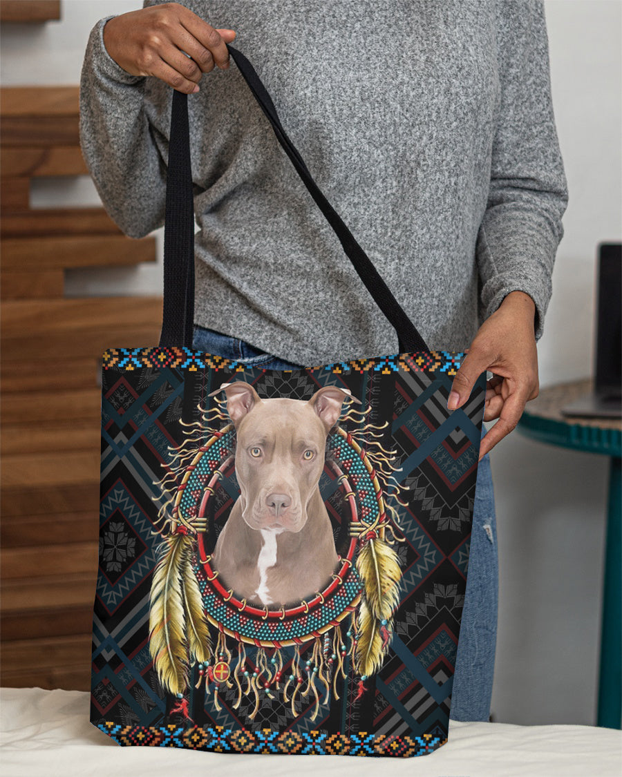 Pitbull1 In Dreamcatcher Cloth Tote Bag