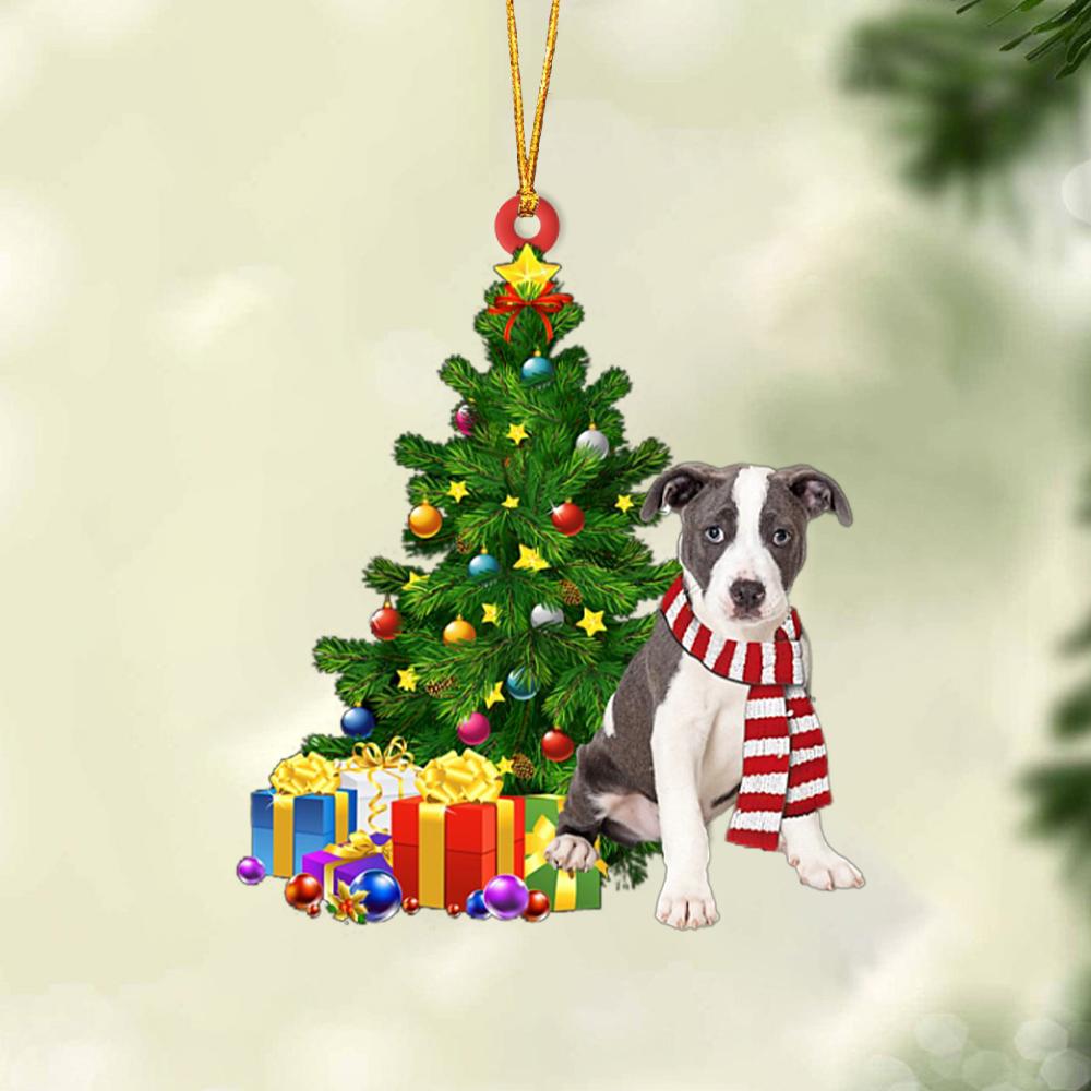 Pitbull 3-Christmas Star Hanging Ornament