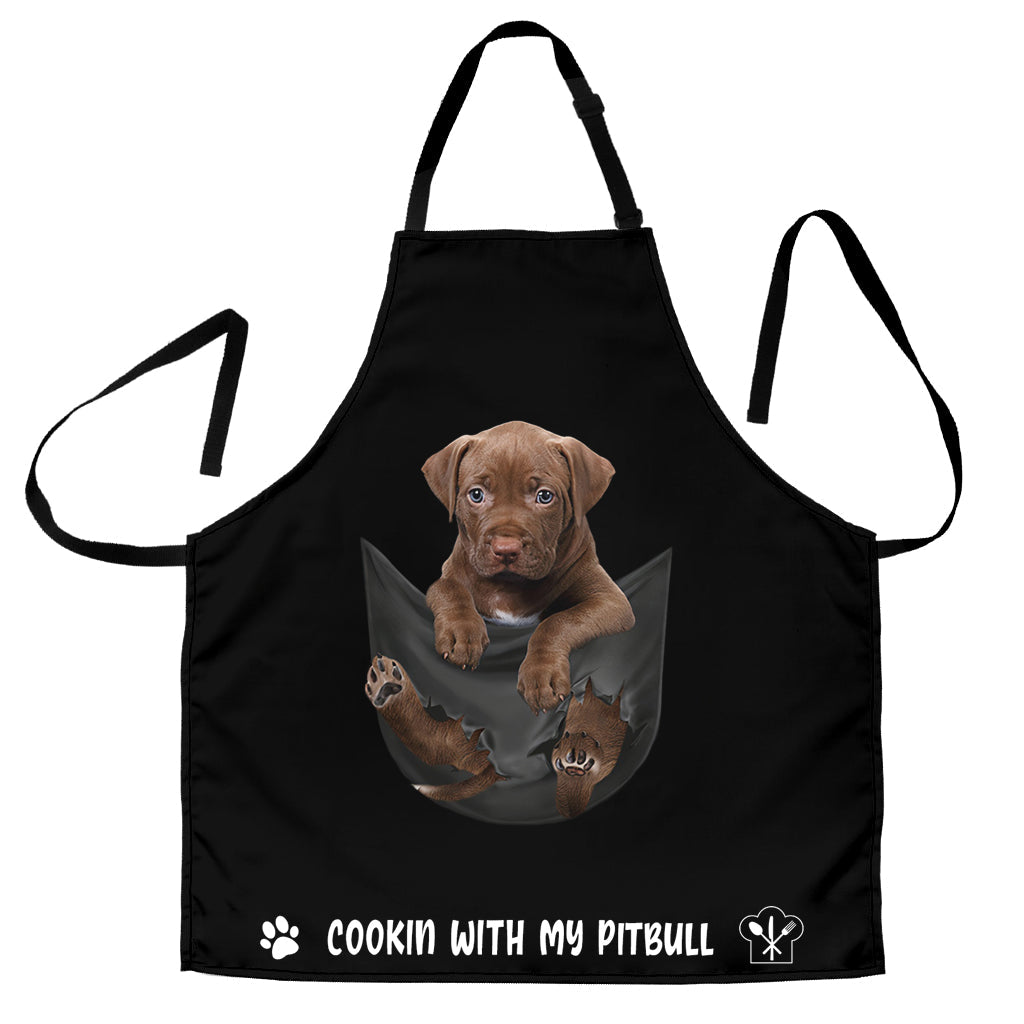Pitbull Cookin' With Me Apron