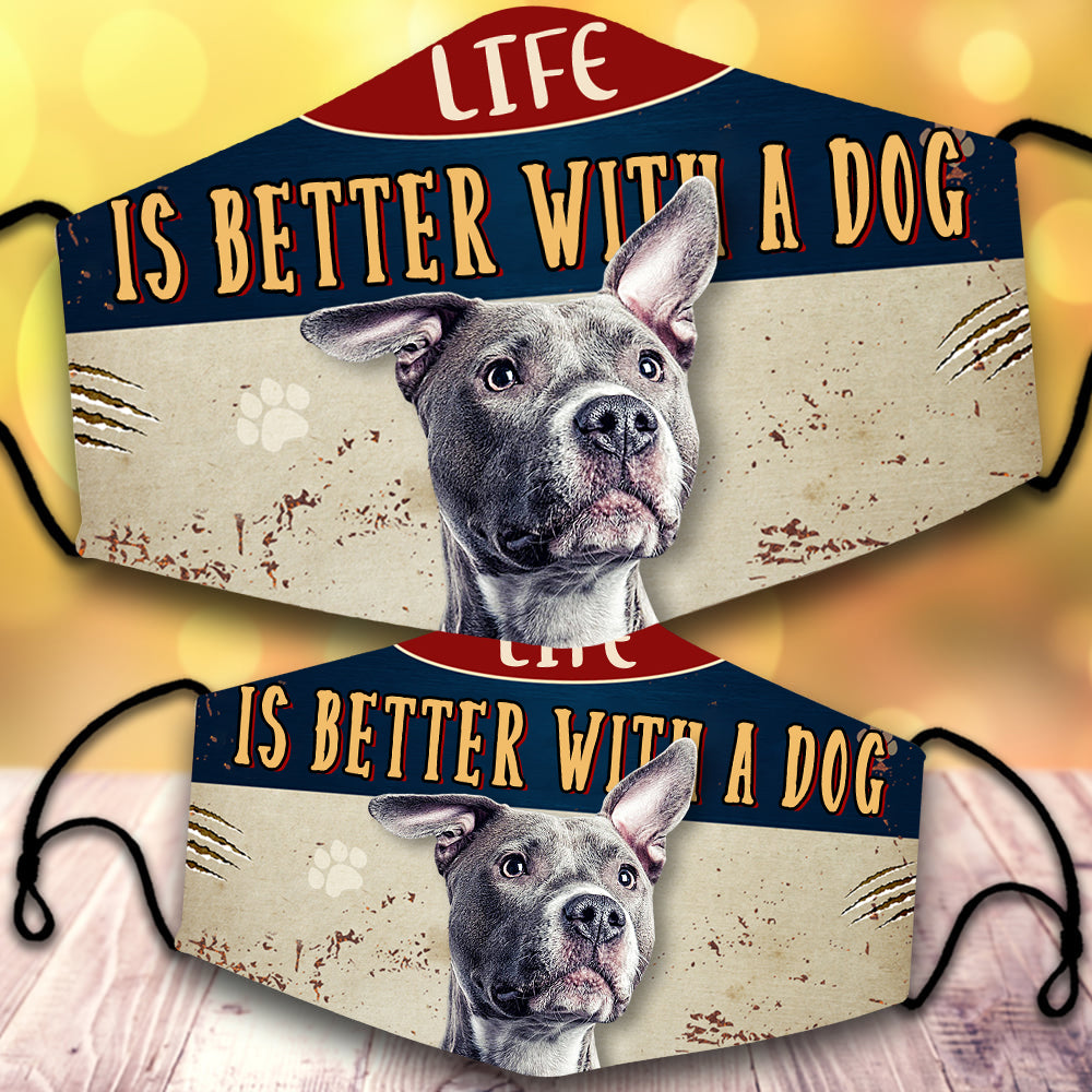 Pitbull Dog-Life Is Better With A Dog-Veil
