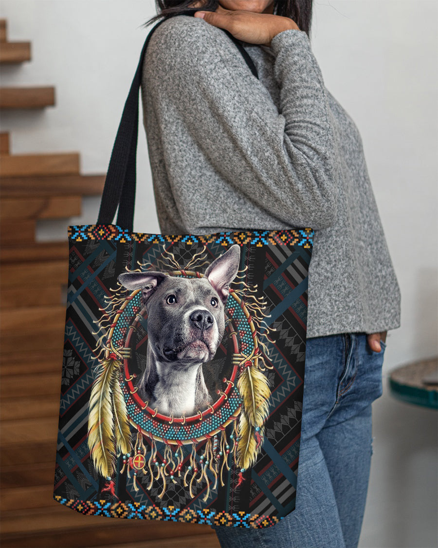 Pitbull Dog  In Dreamcatcher Cloth Tote Bag