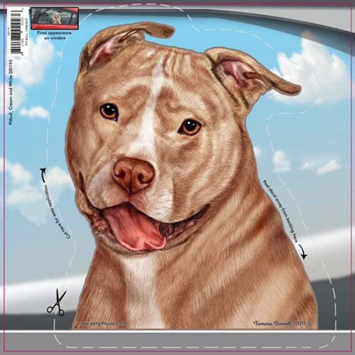 Pitbull-On The Move Window Car Sticker