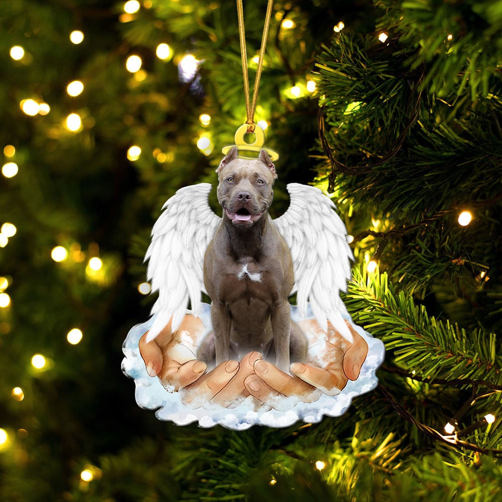 Pitbull-In The Hands Of God Xmas-Two Sided Ornament