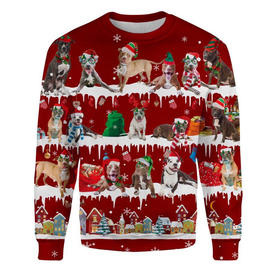 Pitbull - Snow Christmas - Premium Sweatshirt