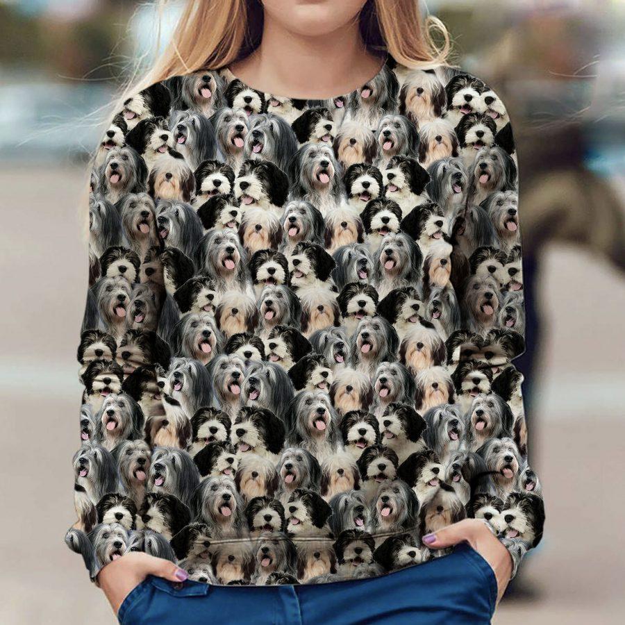 Polish Lowland Sheepdog - Full Face - Premium Sweatshirt