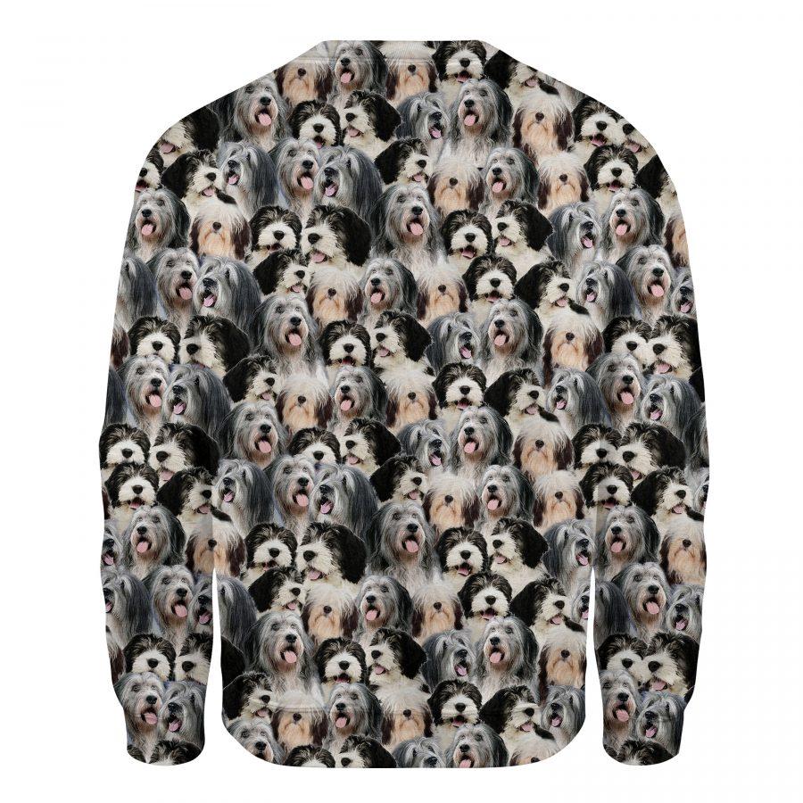Polish Lowland Sheepdog - Full Face - Premium Sweatshirt