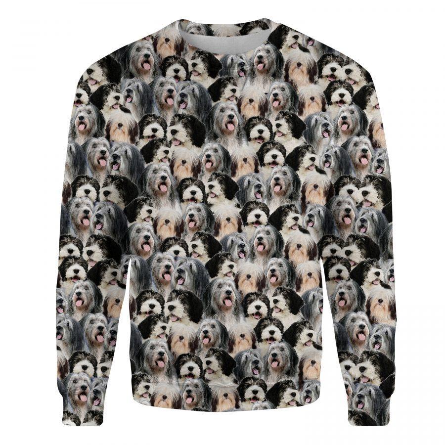 Polish Lowland Sheepdog - Full Face - Premium Sweatshirt