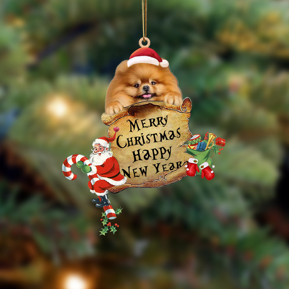 Pomeranian-Christams &amp; New Year Two Sided Ornament