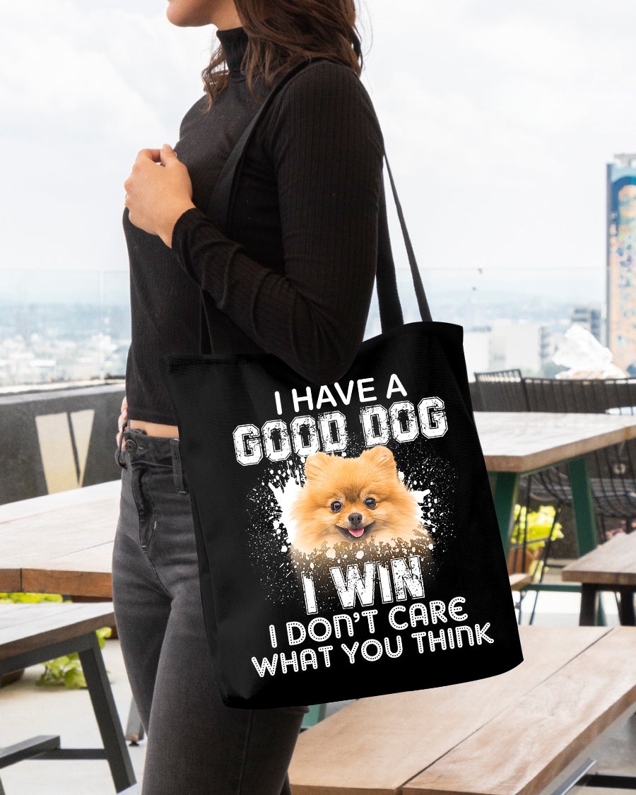 Pomeranian Art-I Win Cloth Tote Bag
