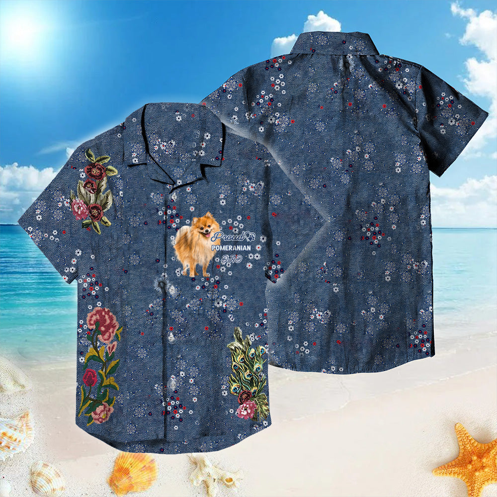 Pomeranian-Pround Dad & Mom Beach Shirt