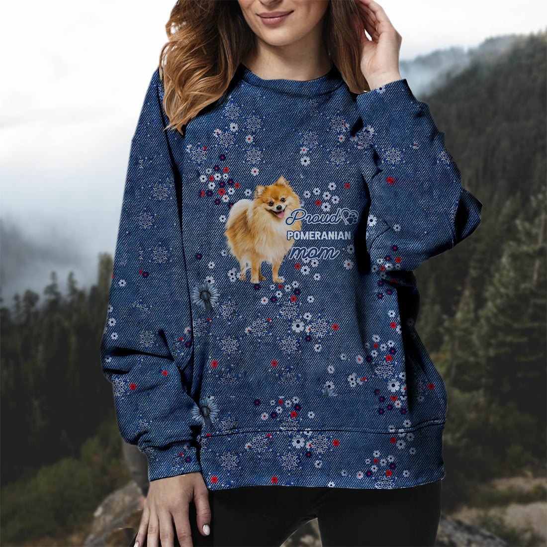 Pomeranian-Pround Mom-Premium Sweatshirt