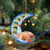 Pomeranian-Sleep On The Moon Christmas Two Sided Ornament