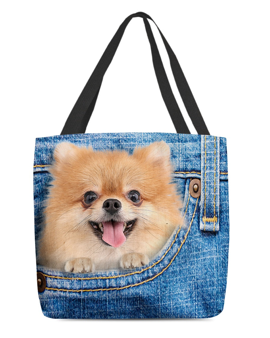 Pomeranian-in pocket-Cloth Tote Bag