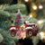 Pomeranian 2-Christmas Truck Two Sided Ornament