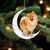 Pomeranian 2-Sit On The Moon-Two Sided Ornament