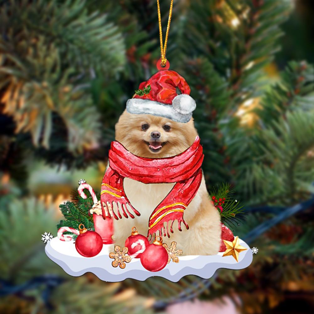 Pomeranian 2-Better Christmas Hanging Ornament