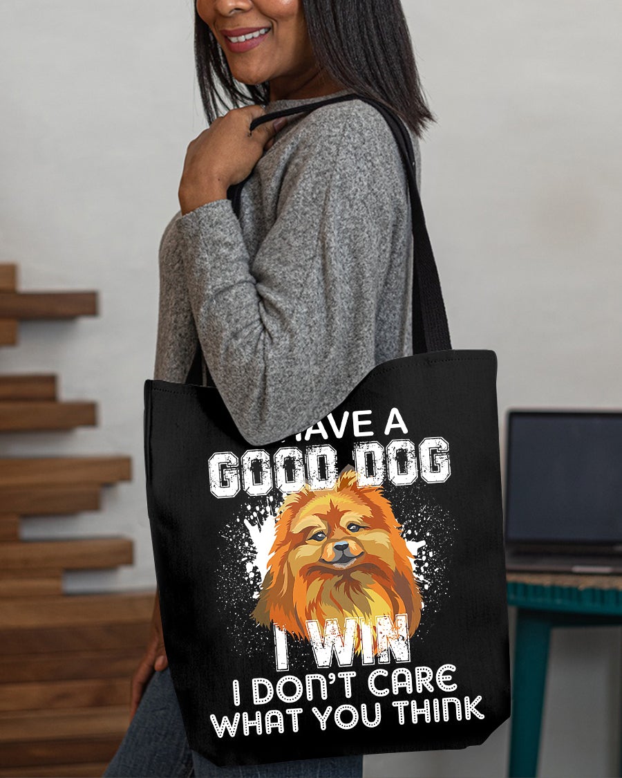 Pomeranian Art-I Win Cloth Tote Bag