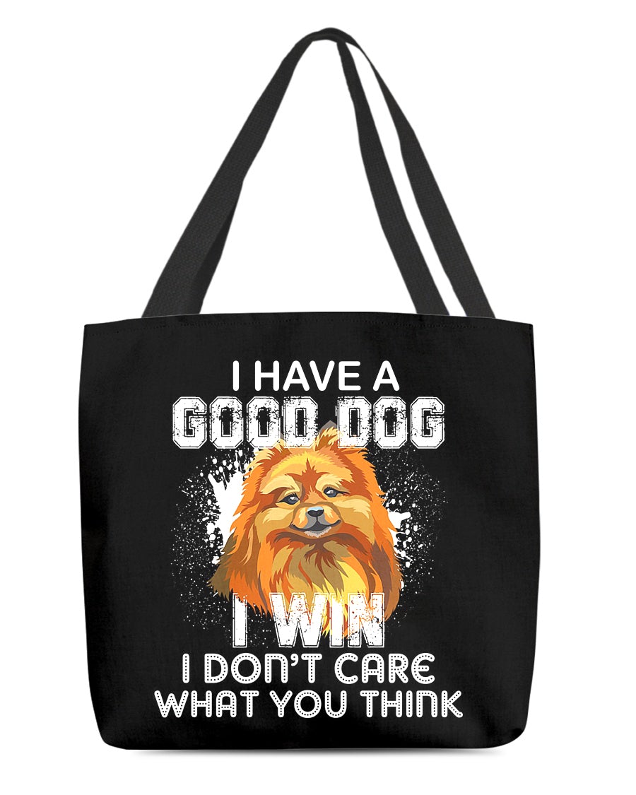Pomeranian Art-I Win Cloth Tote Bag