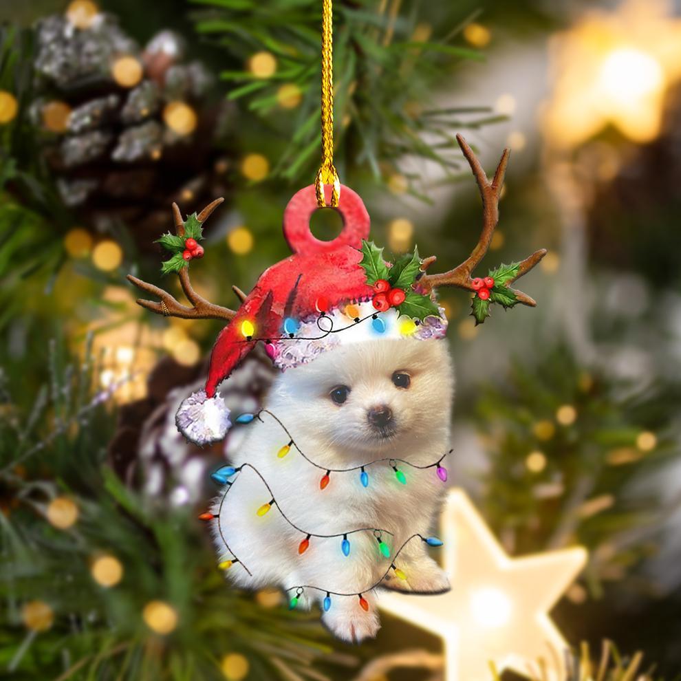 Pomeranian Christmas Shape Ornament