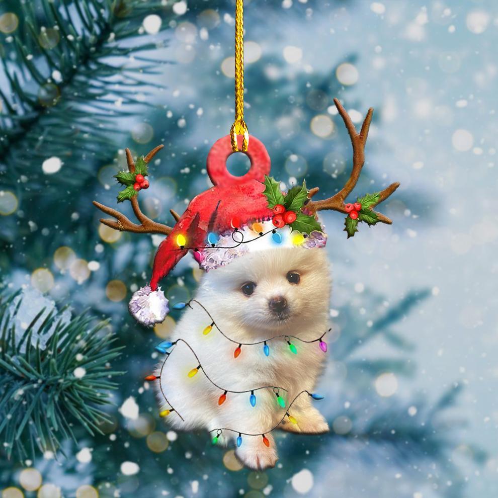 Pomeranian Christmas Shape Ornament