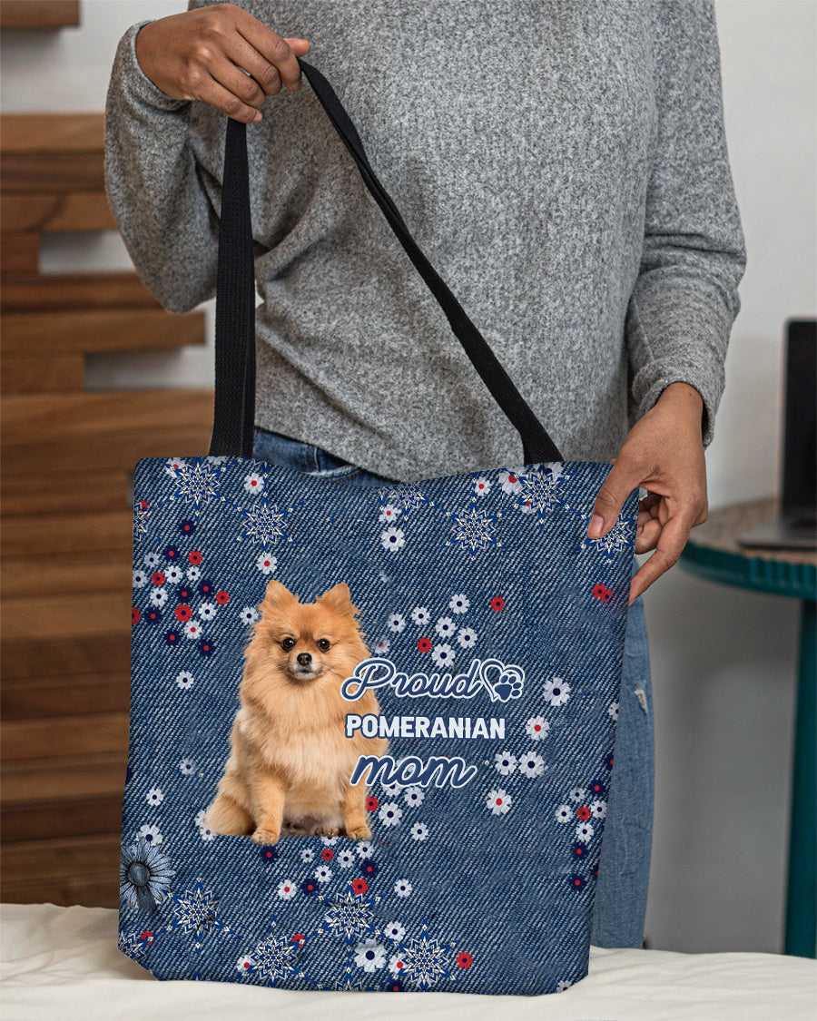 Pomeranian (2) Pround Mom-Cloth Tote Bag