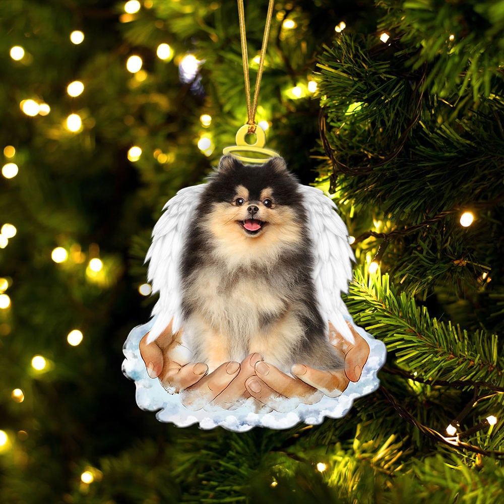 Pomeranian-In The Hands Of God Xmas-Two Sided Ornament