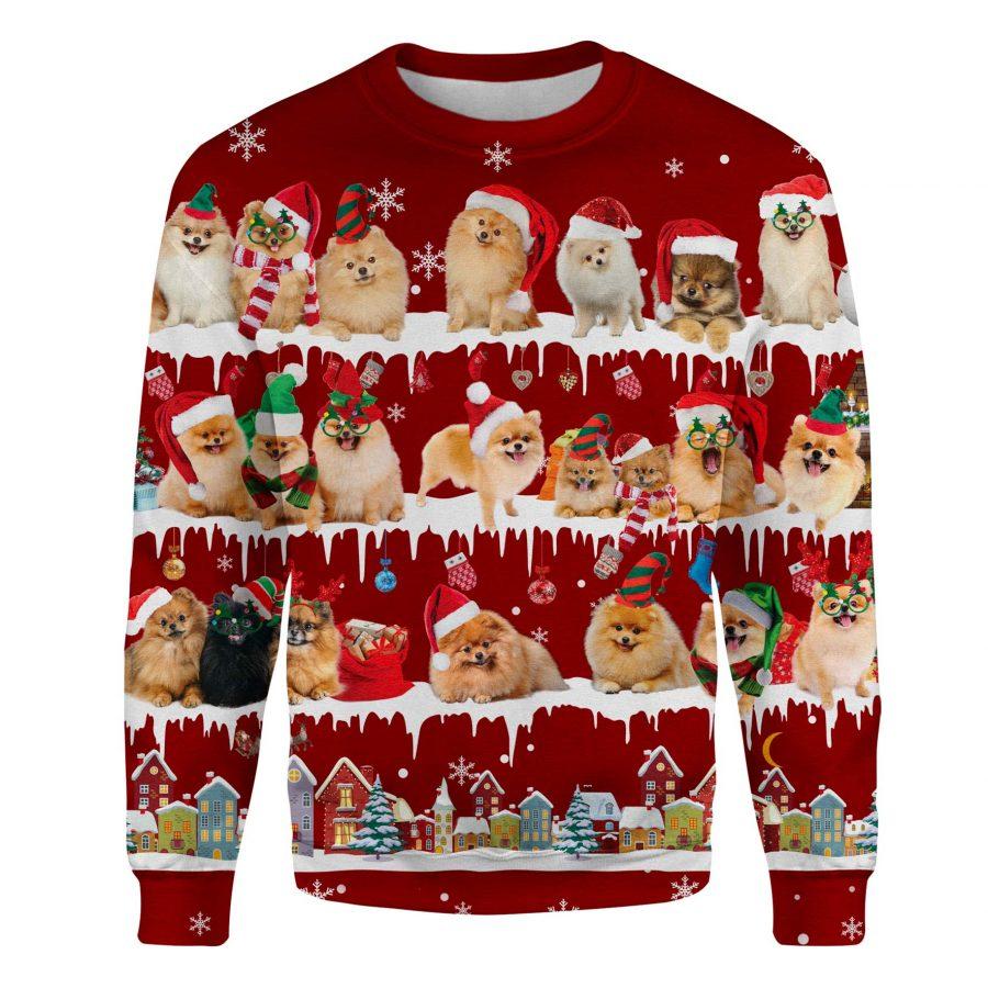 Pomeranian - Snow Christmas - Premium Sweatshirt