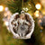 Poodle-Angel Hug Winter Love Two Sided Ornament