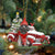 Poodle-Christmas Car Two Sided Ornament