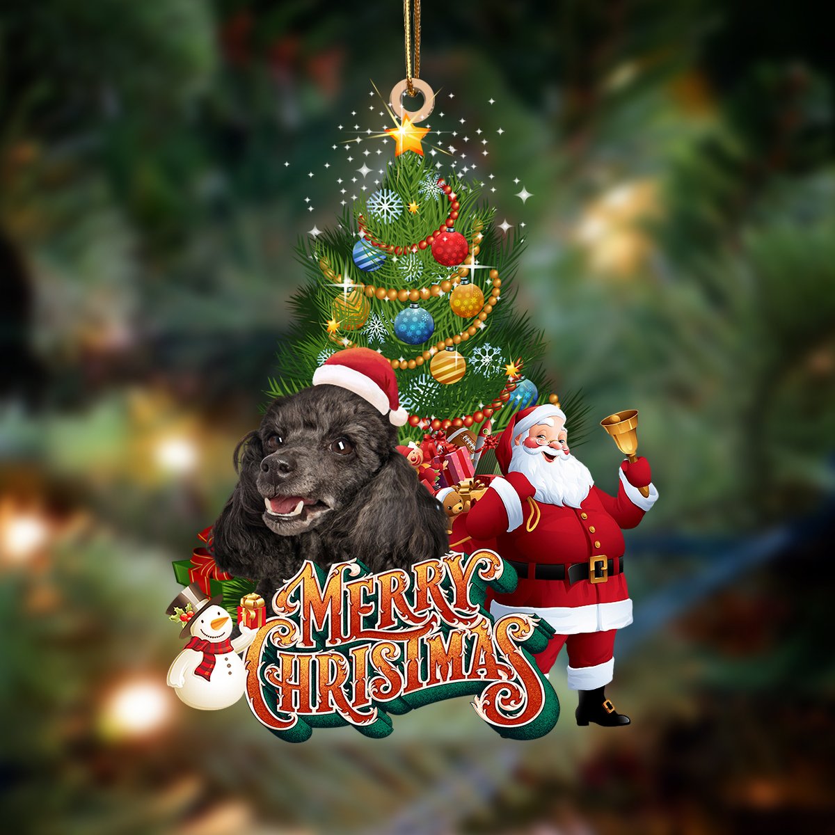 Poodle-Christmas Tree&amp;Dog Hanging Ornament