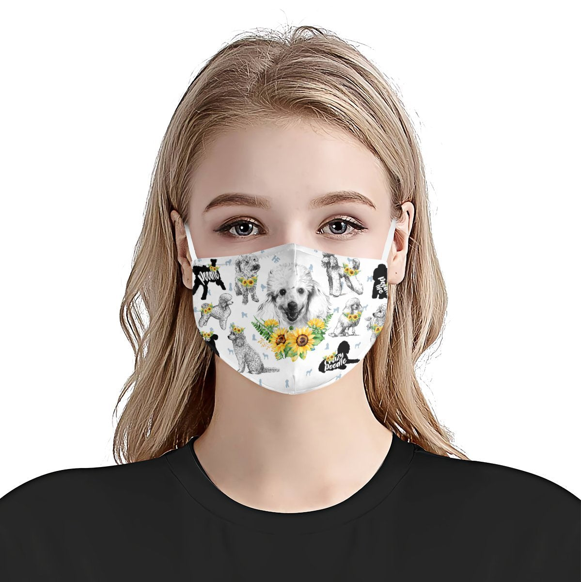 Poodle Sunflower EZ07 3006 Face Mask