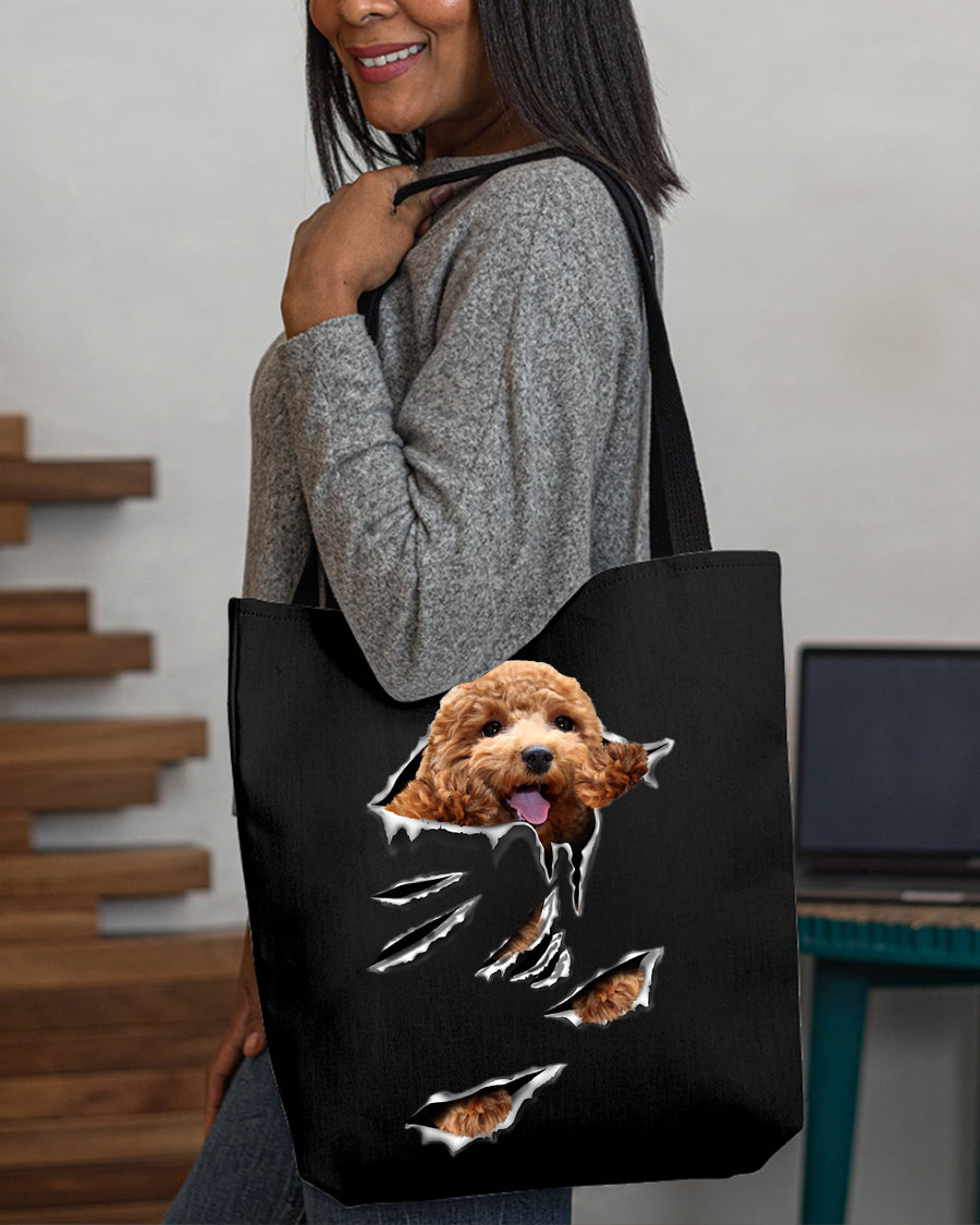 Cracks-Poodle 1-Cloth Tote Bag